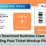 Free Download Business Class Boarding Pass Ticket Mockup File