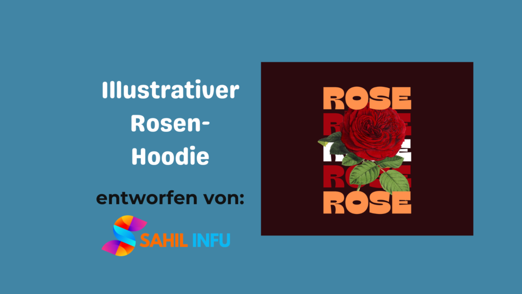 Illustrative Rose Hoodie Ai-Datei kostenlos herunterladen